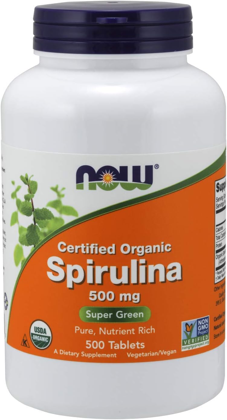 Foods, Certified Organic Spirulina, 500 Mg, 500 Tablets