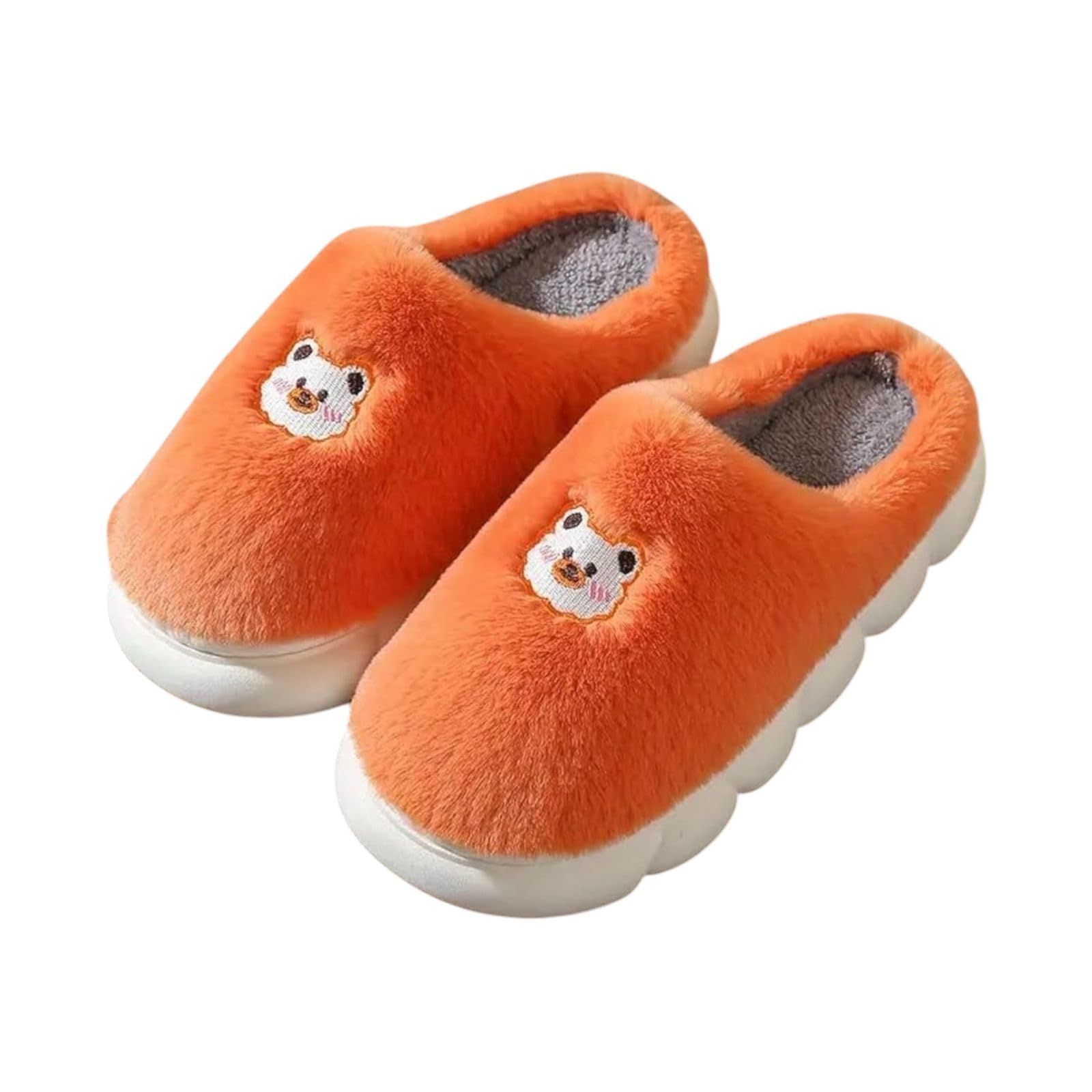 Women's Winter Flip-Flops & Slippers Home Indoor Non-Slip Teddy Soft Fur Flip Flop Slides And Slippers Flip Flops-image-7