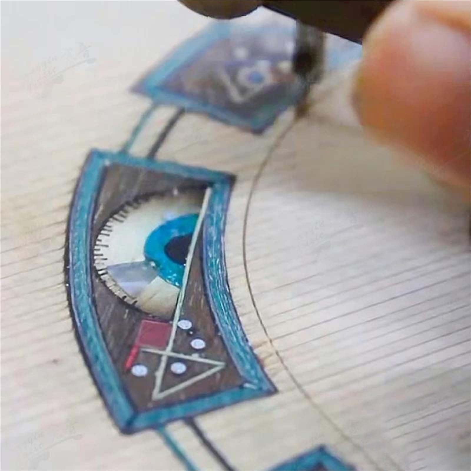 Juego Herramientas Ajuste Guitarra Herramienta De Fabricación Instrumentos Musicales Clásicos Y Folclóricos Para Ajustar Anillos Boca Guitarra Manual(Copper)