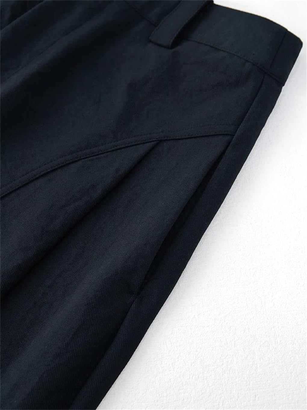 Women's Casual High-Waisted Button-Front Wide-Leg Pants