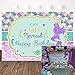 Mehofoto Crowned Mermaid Backdrop 7x5ft Under The Sea Mermaid Scales Vinyl Background Glitter Bokeh Newborn Baby Children Birthday Party Decoration Banner