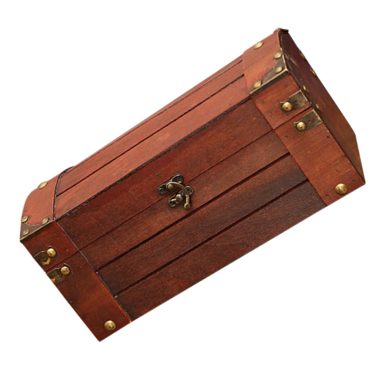 Caja de Almacenamiento Vintage de Madera Marrón para Fotografía | Joyero de Madera, Acabado Antiguo, Accesorio Decorativo, Uso en Sesiones, para Chicas y Mujeres