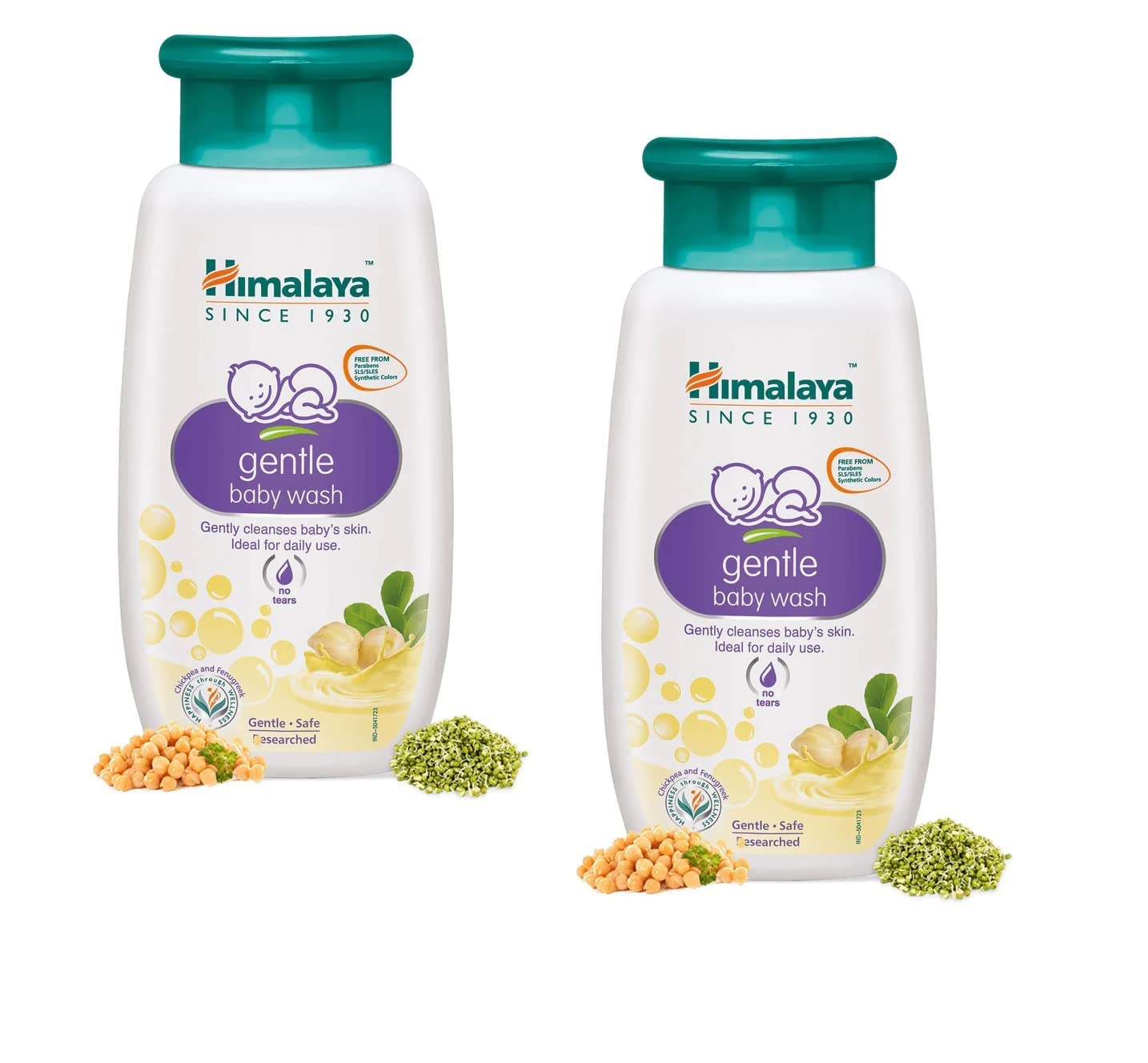 Himalaya Gentle Baby Wash For Moisturizer Baby Skin,200ml (Set of 2)