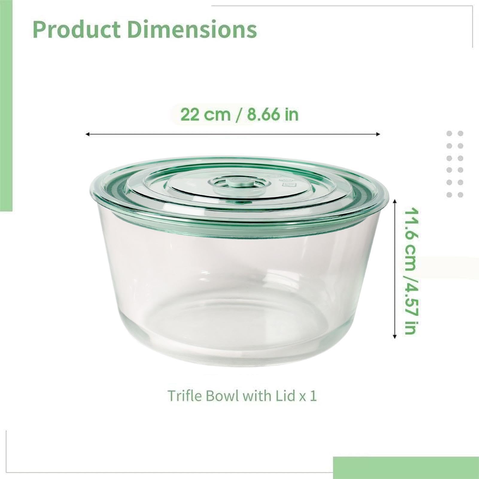 Generisch Cuenco triple transparente para ensalada con tapa