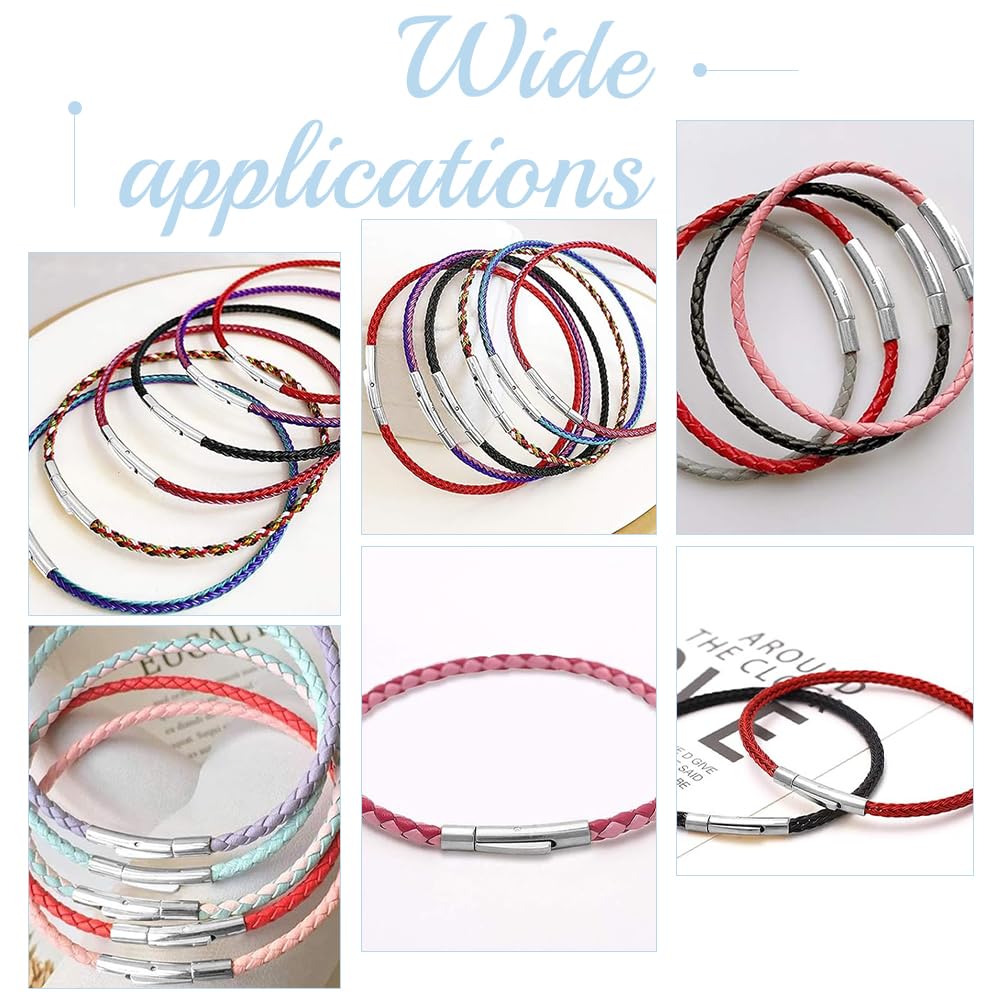 UNICRAFTALE 4 pz Fermagli per Bracciale 316 chiusure Chirurgiche A Baionetta In Acciaio Inossidabile Chiusure per Collana A Baionetta A Colonna Fermagli per Cordoncino In Pelle per Bracciali