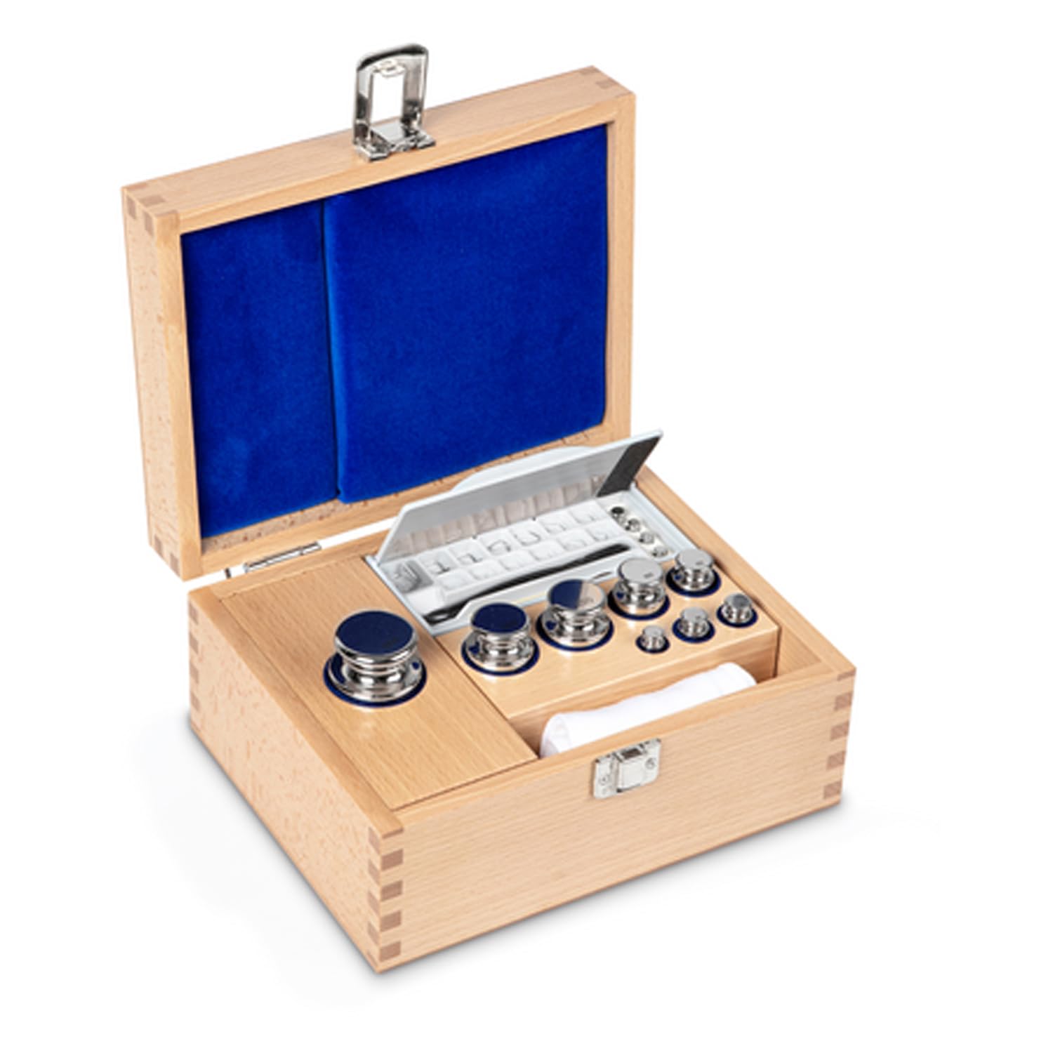 Core - 303-E1 - Juego de pesas 1 MG - 500 g, en caja de madera - Acero inoxidable 303/05