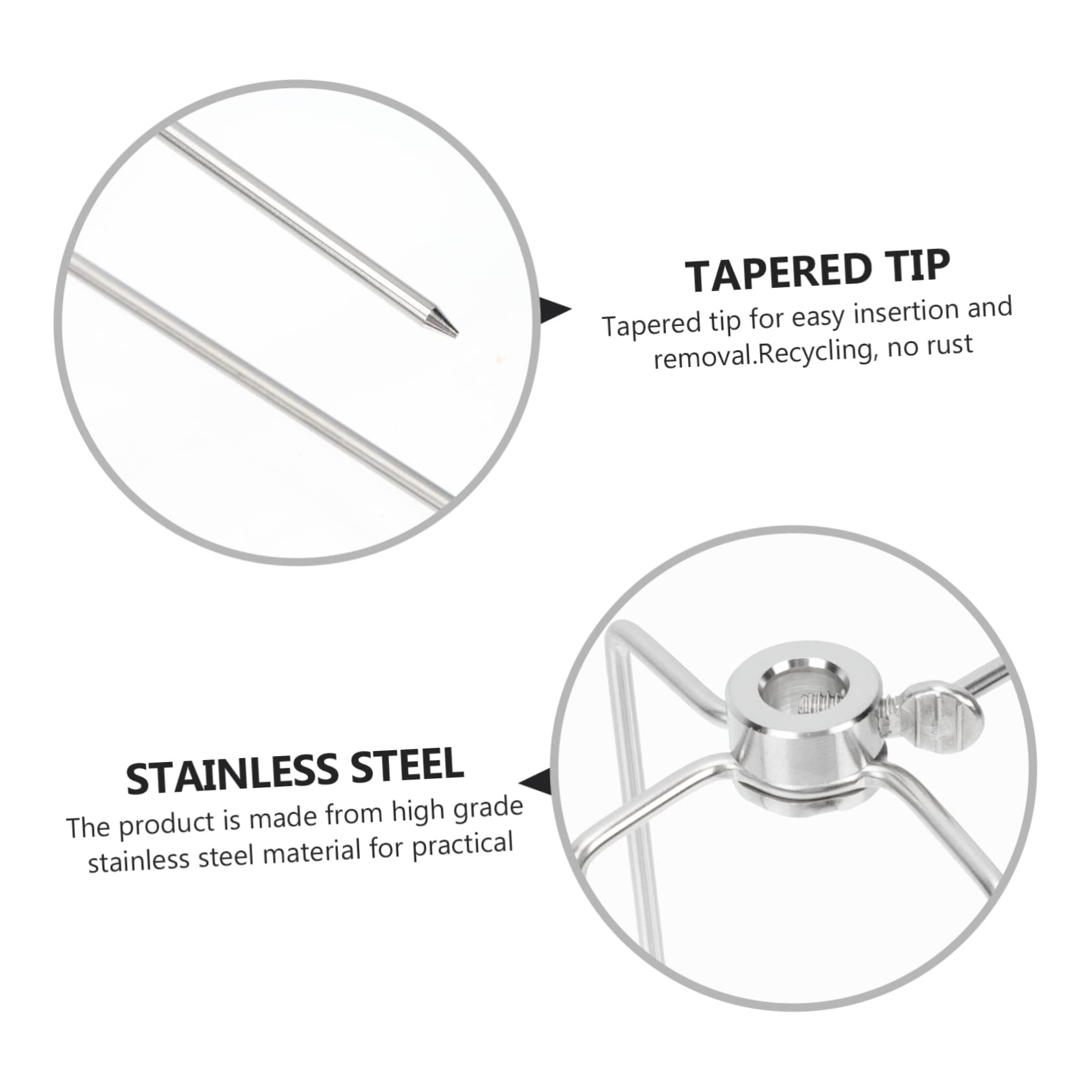 OFFSCH 2Pcs Stainless Steel Bbq Forks Durable Rotating Roast Chicken Holders for Grilling Easy Installation Meat Forks for Home Kitchen Outdoor Cooking