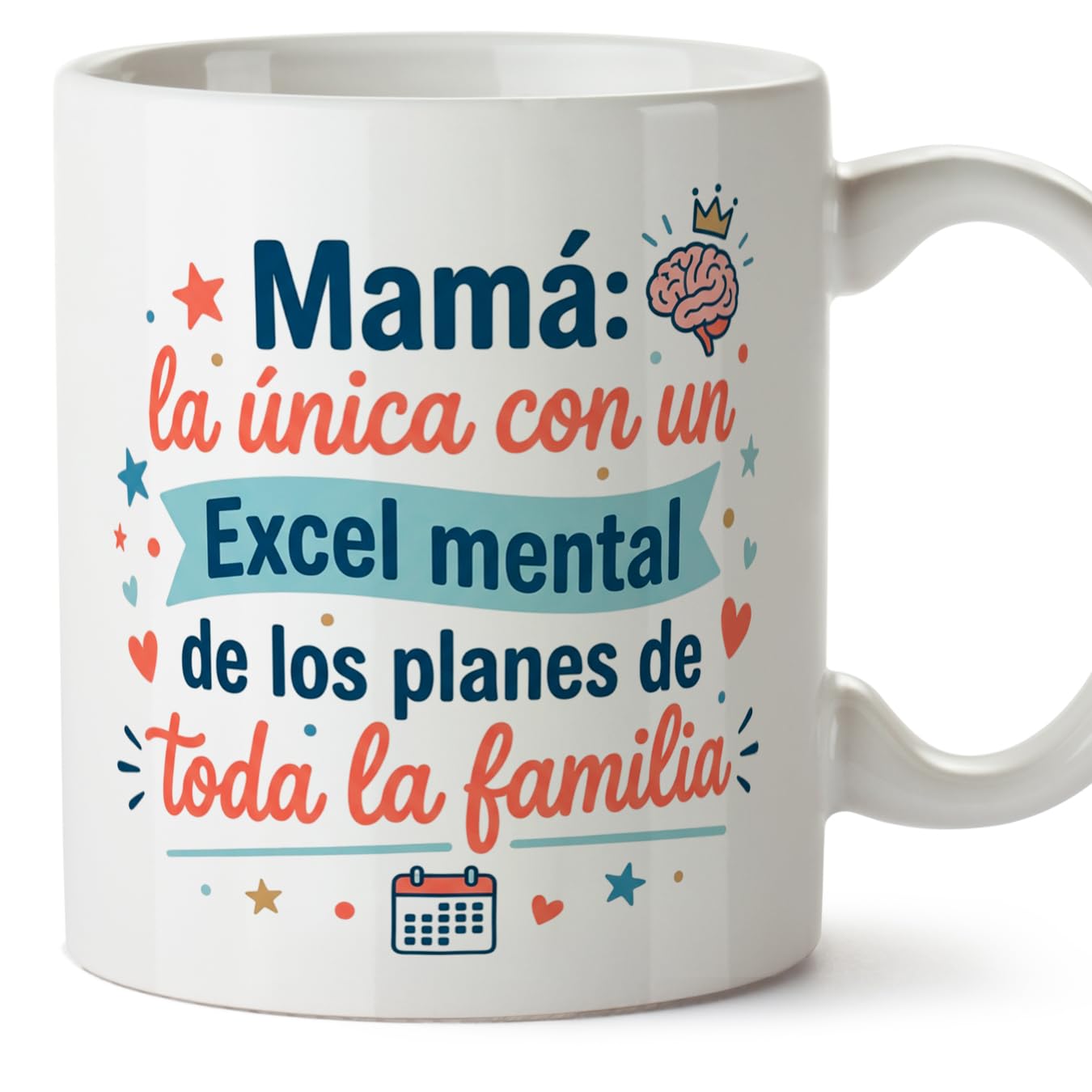 MUGFFINS Taza mamá con frase Para la mejor mamá del mundo en Español | regalo madre | 330 Ml 11 oz | Idea original para regalar | progenitores v3 — view 6