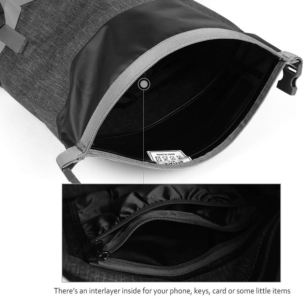 Sac à Dos imperméable à l'eau en Plein air River Trekking Sac à Dos Flottant et Flottant à la dérive Natation Sac à Sec pour Sports Nautiques 10L / 15L / 20L,Outdoor Sac Sac de Sport TPU sa