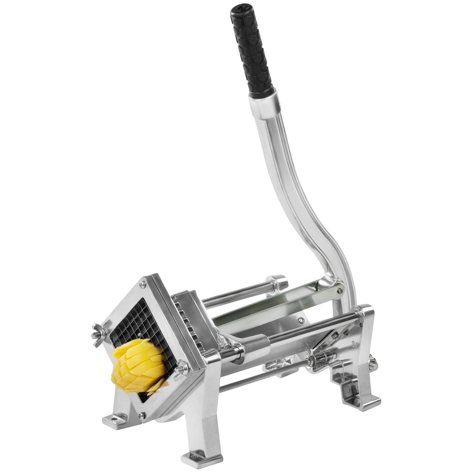 Royal Catering RCKS-3 Coupe-frites, pommes de terre, légumes (avec 3 lames 8 x 8/10 x 10/12 x 12, manuel, montage sur table et mural, acier inoxydable et aluminium, stable)