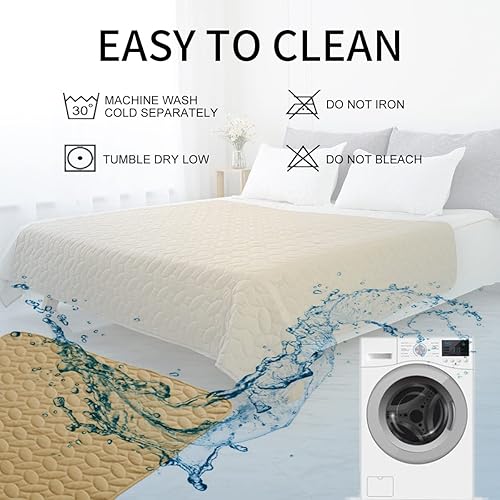 Miniatura 9 de Ameritex Funda de cama para mascotas, manta para cama de perro para sofá y muebles, impermeable, nuevo diseño de patrón (52 x 82 pulgadas, arena)