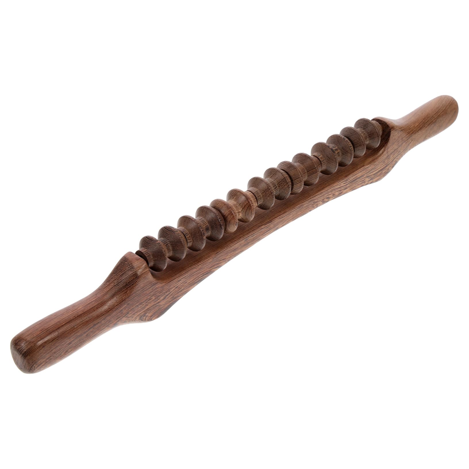 Masajeador Corporal de Madera Tipo Rodante Color Café | Herramienta Ligera para Descanso y Trabajo, Acabado Madera, Uso Corporal, Formato Rueda