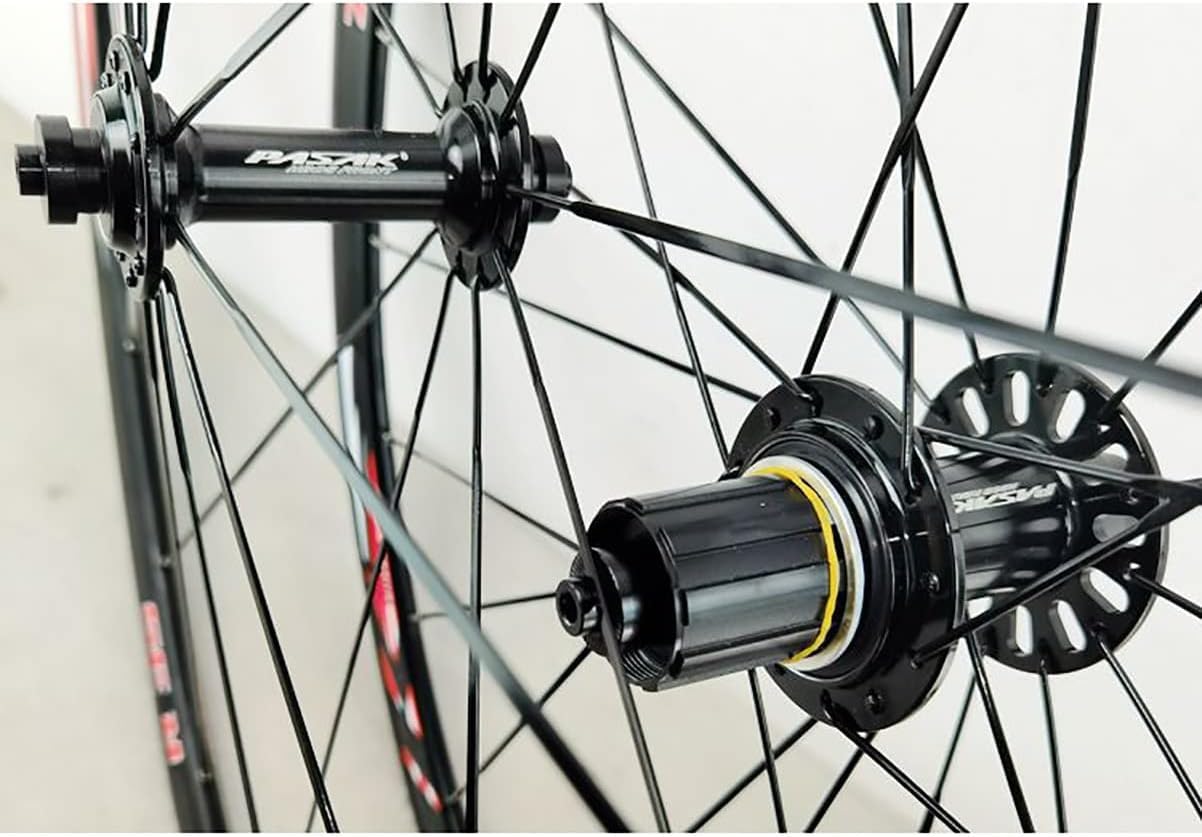 Paire De Roues Vélo 700C BUCKLOS - Avant/Arrière - Shimano 7-11V - Freins Sur Jante - Noires