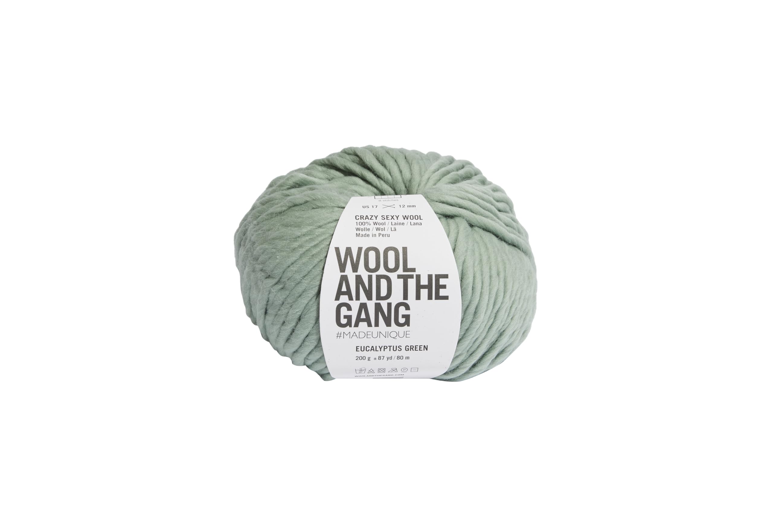 Wool and the Gang Crazy Sexy Wool, Eucalyptus Green, 200g
