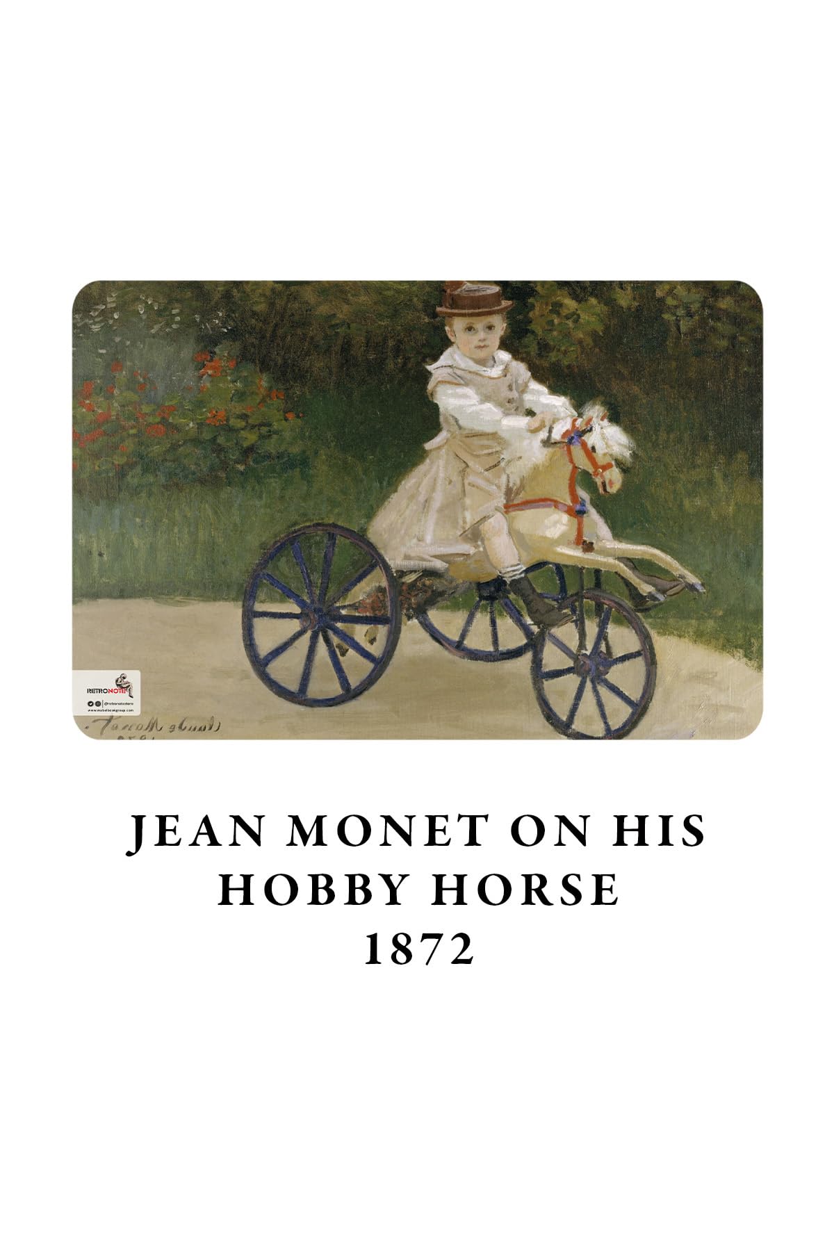 Retronote Seria impresjonizmu - A6, Claude Monet zestaw 4 szt., bez podszewki, łącznie 192 strony, 48 stron każda, szwy druciane, elastyczna okładka, owalna krawędź, tekstura płótna, 60 g, kolor żółty