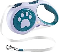 Vista 1 de Correa retráctil resistente de 16 pies para perros, correa de paseo para perros con asa antideslizante, dispensador, bolsas de basura, freno con una