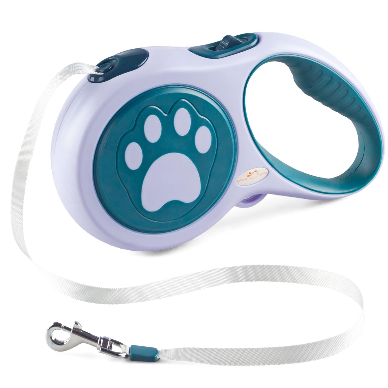 16 ft Heavy Duty Retractable Dog Leash, 360° Tangle Free Pet Walking Leash for Dogs with Anti-Slip Handle/Dispenser/Waste Bags, One-Hand Brake/Pause/