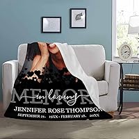 Vista 20 de Custom Memorial Blankets with Photo to Your Loved One's Memory, Memory Lane in Loving Memory Photo Blanket to Remind You of Your Beloved Ones 40x50