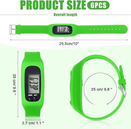 Miniatura 2 de Geyoga Pedometer for Walking Steps and Miles Pedometer Watch Silicone Steps Tracker Running Bracelet Ankle Step Counter for Calorie Burning and Step