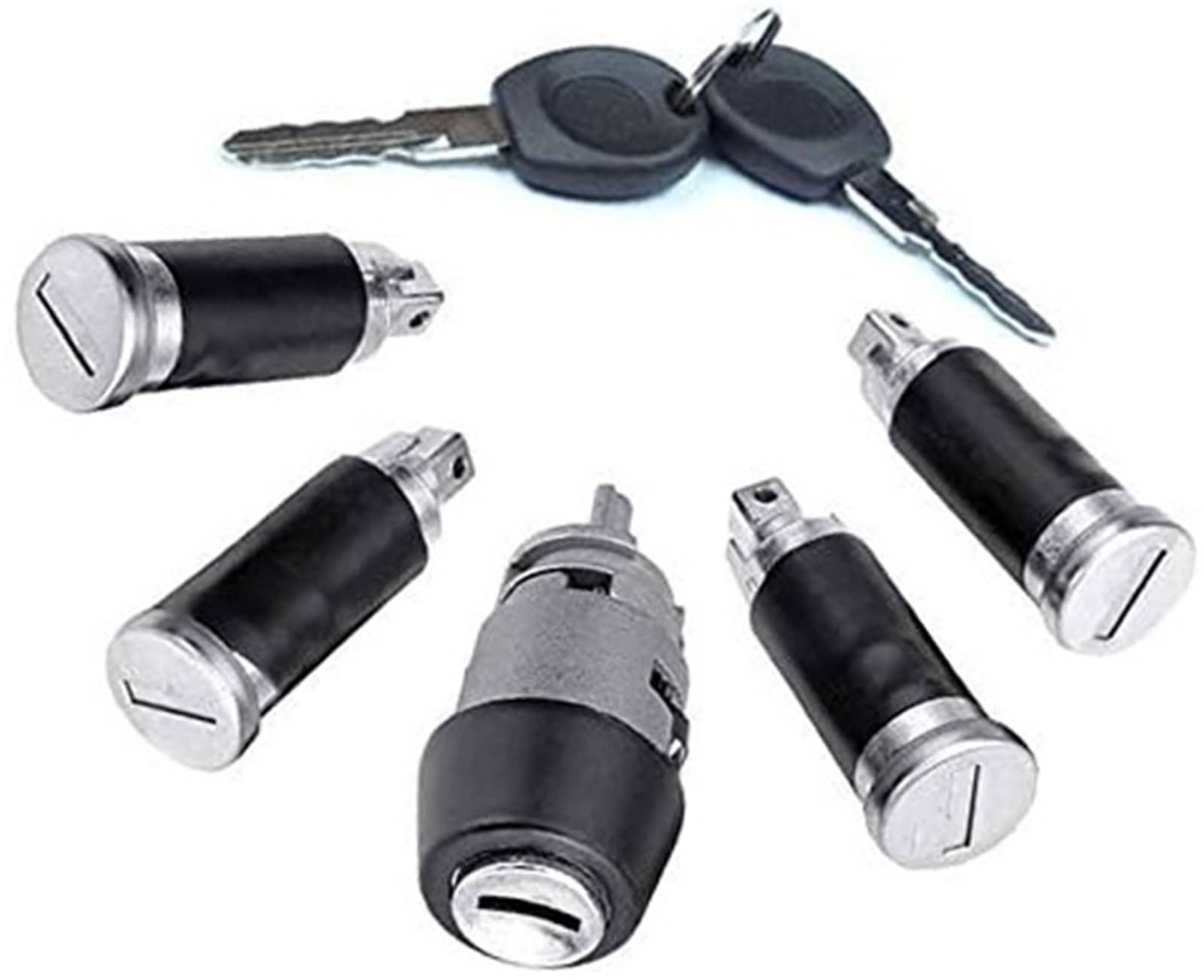 Szwaldaper One Color Auto Door Lock Latch Ignition Switch And Door Lock Barrel Set 2 Keys, For Vw, For Caravelle T4 1990-2003