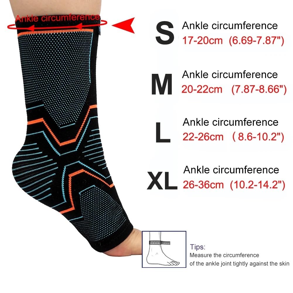 Lot de 2 manchons de compression pour cheville avec soutien de la voûte plantaire pour soulager les douleurs articulaires et les tendons Taille XL