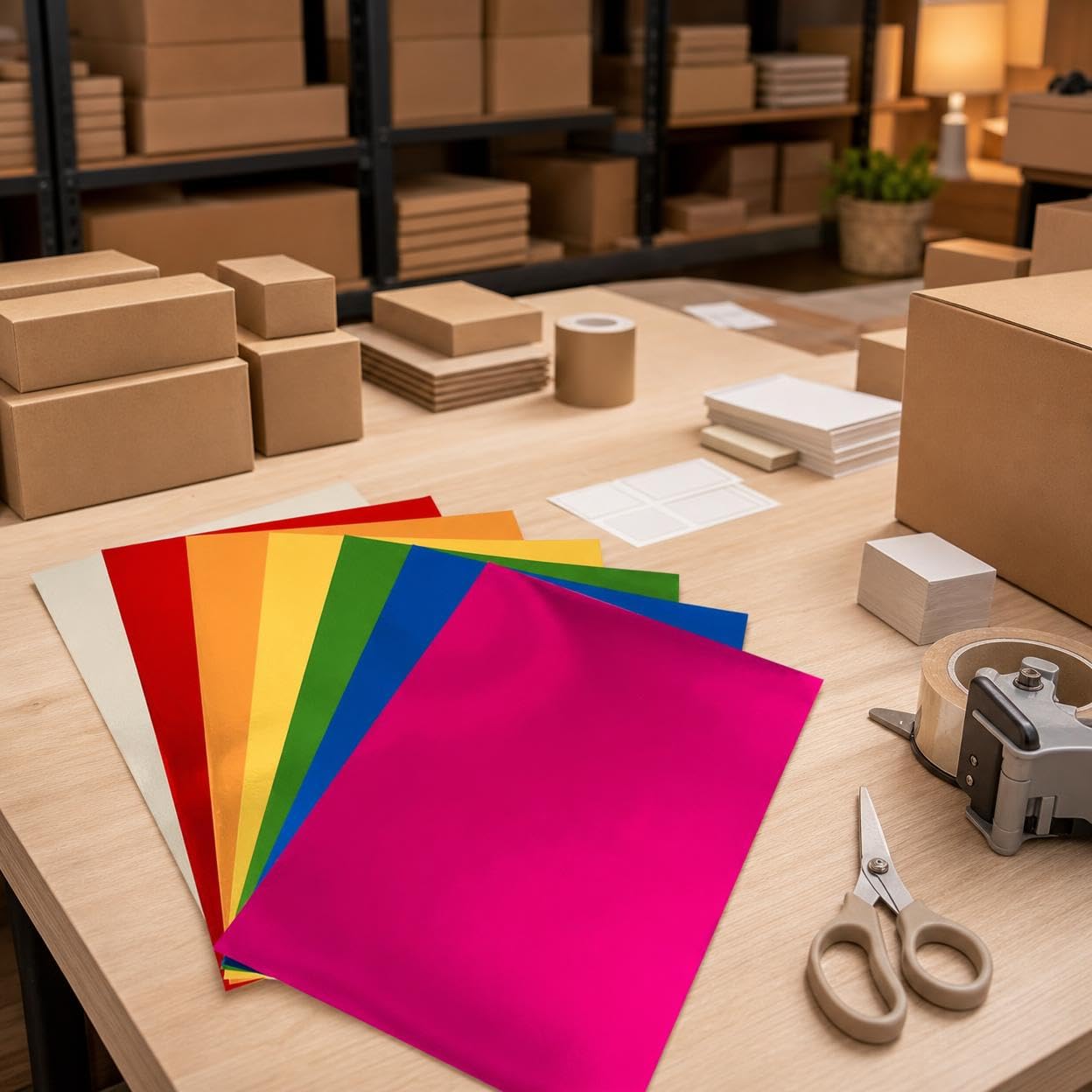 MagiDeal Papel de Envoltorio Metálico Papel Holográfico Cartón Espejo Láser Aluminio Cara Brillante y Respaldo Rígido y Adecuado para Empaques Artesanías, Forma personalizada