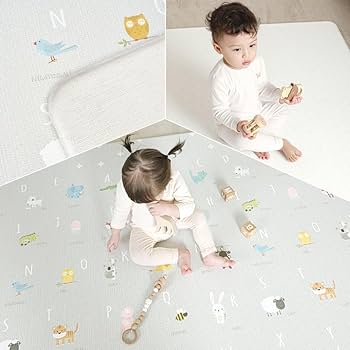 Amazon.co.jp: Dwinguler もちもちクッションプレイマット 防水 130