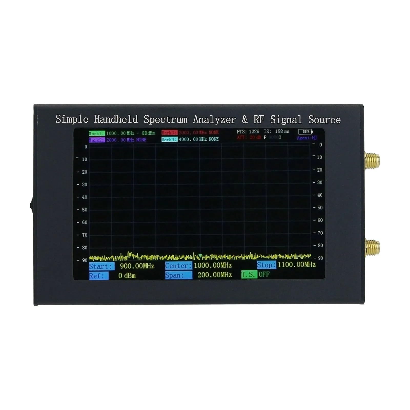 Analizzatore di spettro portatile semplice ZQ6 6G, generatore tracciamento e sorgente segnale con touch screen da 4,3"