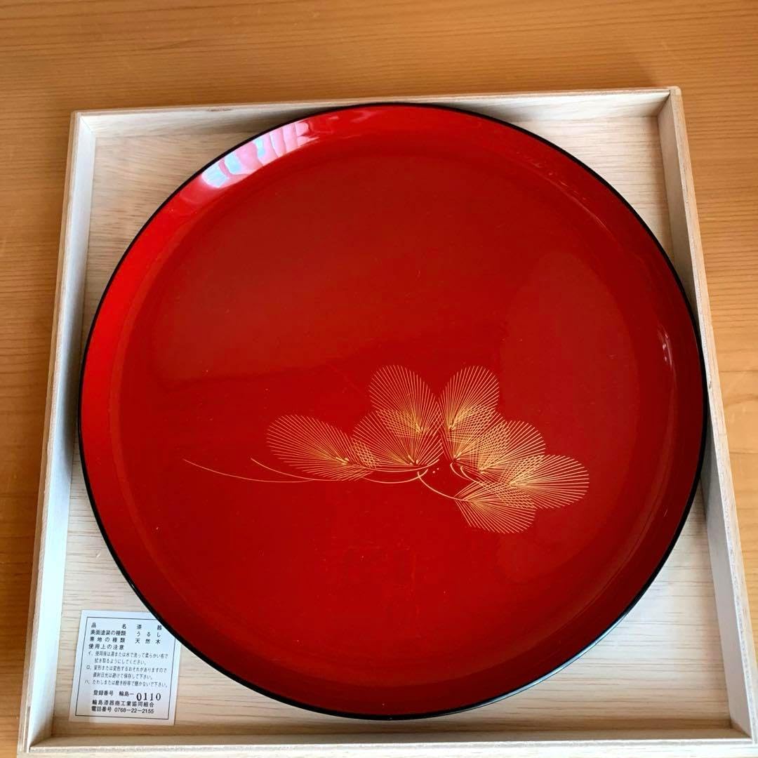 日光彫り　文芸作品　おぼん 日光彫 30センチ お盆