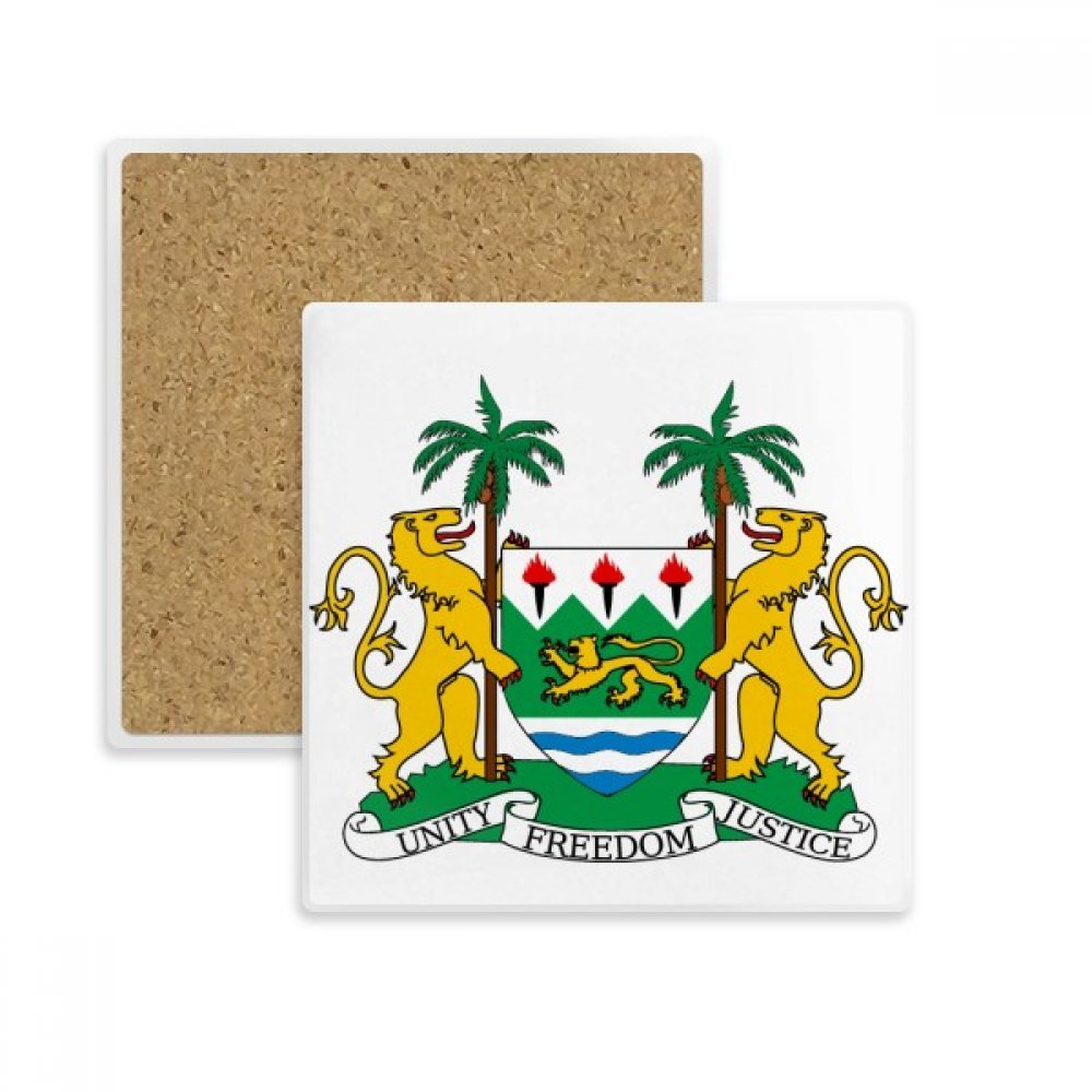 Dessous de verre Sierra Leone en pierre naturelle absorbante et finition soignée