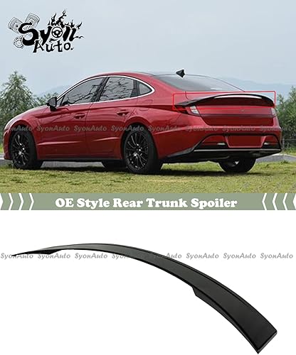 Miniatura 2 de Se adapta a Hyundai Sonata 2020-2024 negro brillante estilo OE tapa de alerón trasero