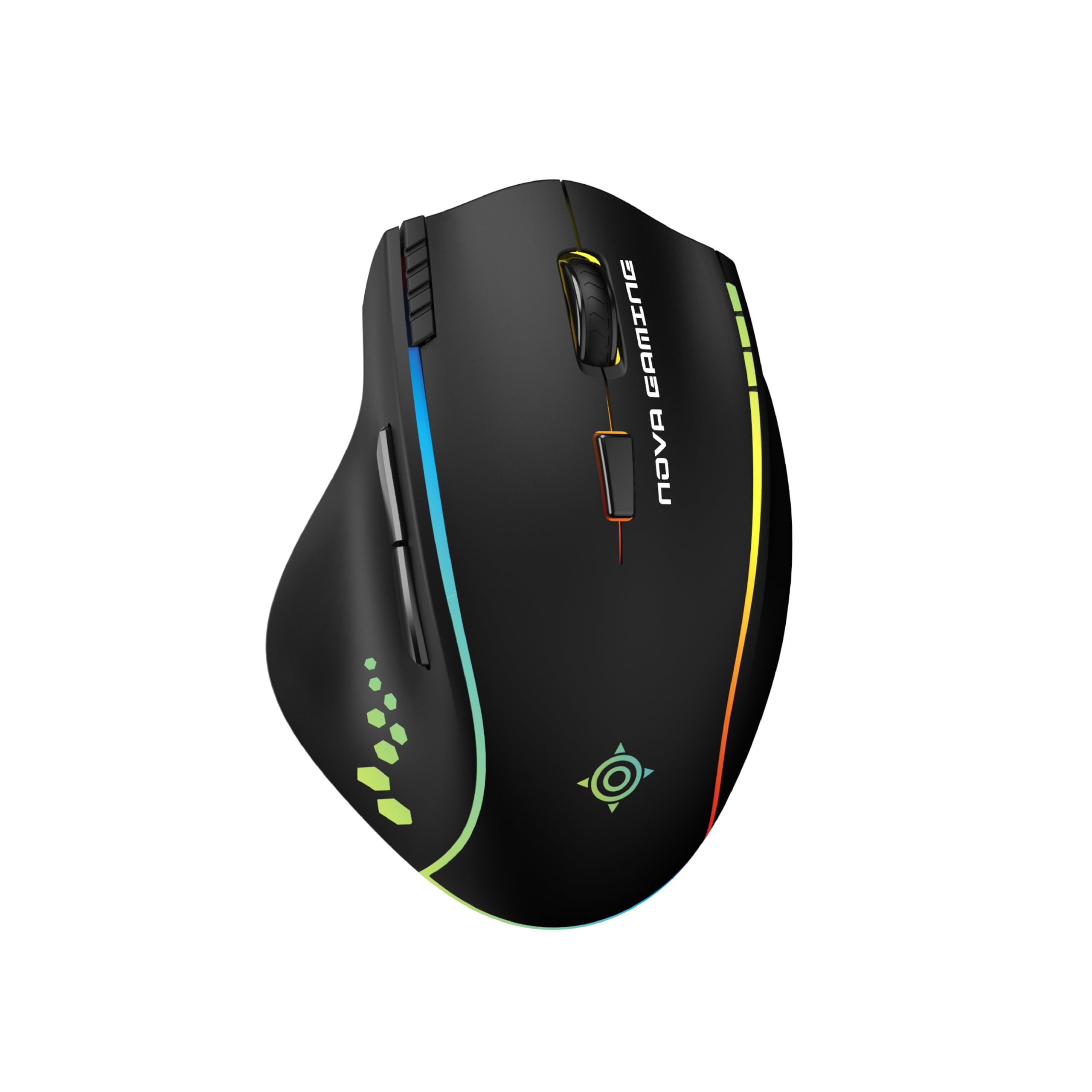 NOVA GAMING – PERSEE – Mouse Gaming Wireless RGB Programmabile – Software di personalizzazione, DPI regolabile, 9 animazioni LED, Mouse Ricaricabile