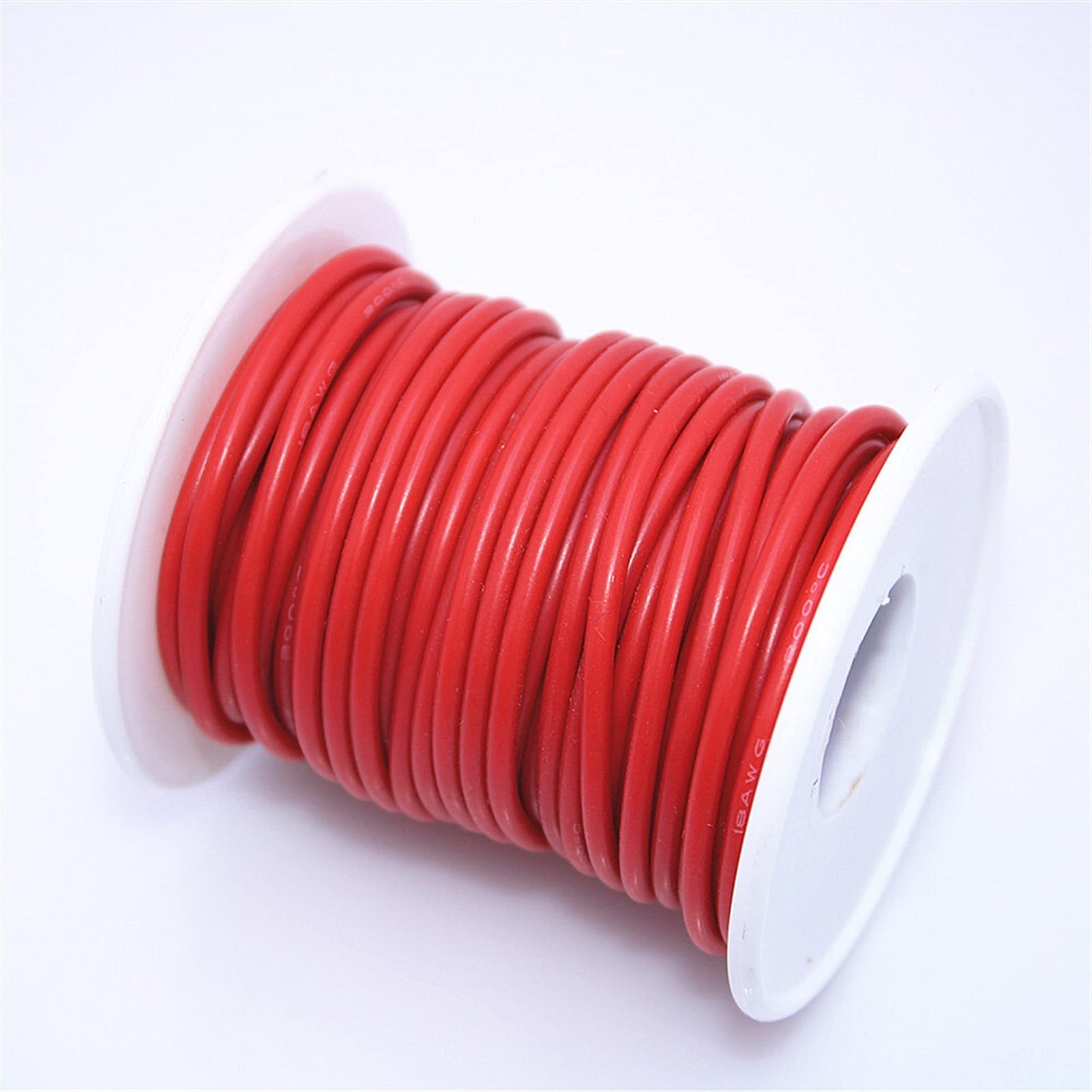 Cavo Elettrico,Cavi Elettrici 10 Metri / 50 Metri Flessibile Cavo in Silicone Resistente alle Alte Temperature 12AWG 13 14 15 16 17 18 20 22 Cavo in Silicone(White,50M_28 AWG)