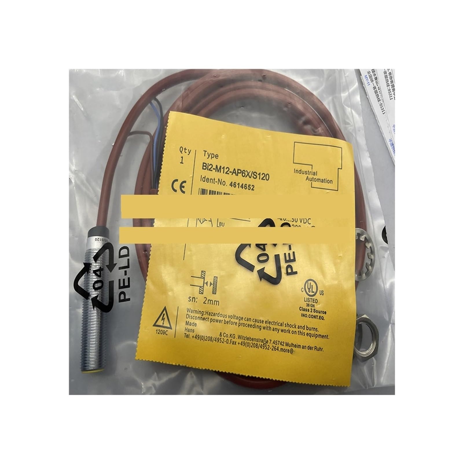 Détecteur de proximité BI2-M12-AP6X/S90 capteur inductif M12 fiable