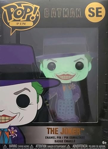 Miniatura 2 de Batman 1989 Joker Pop Esmalte Pin con Característica Brillante Característica, Esmalte, Esmalte