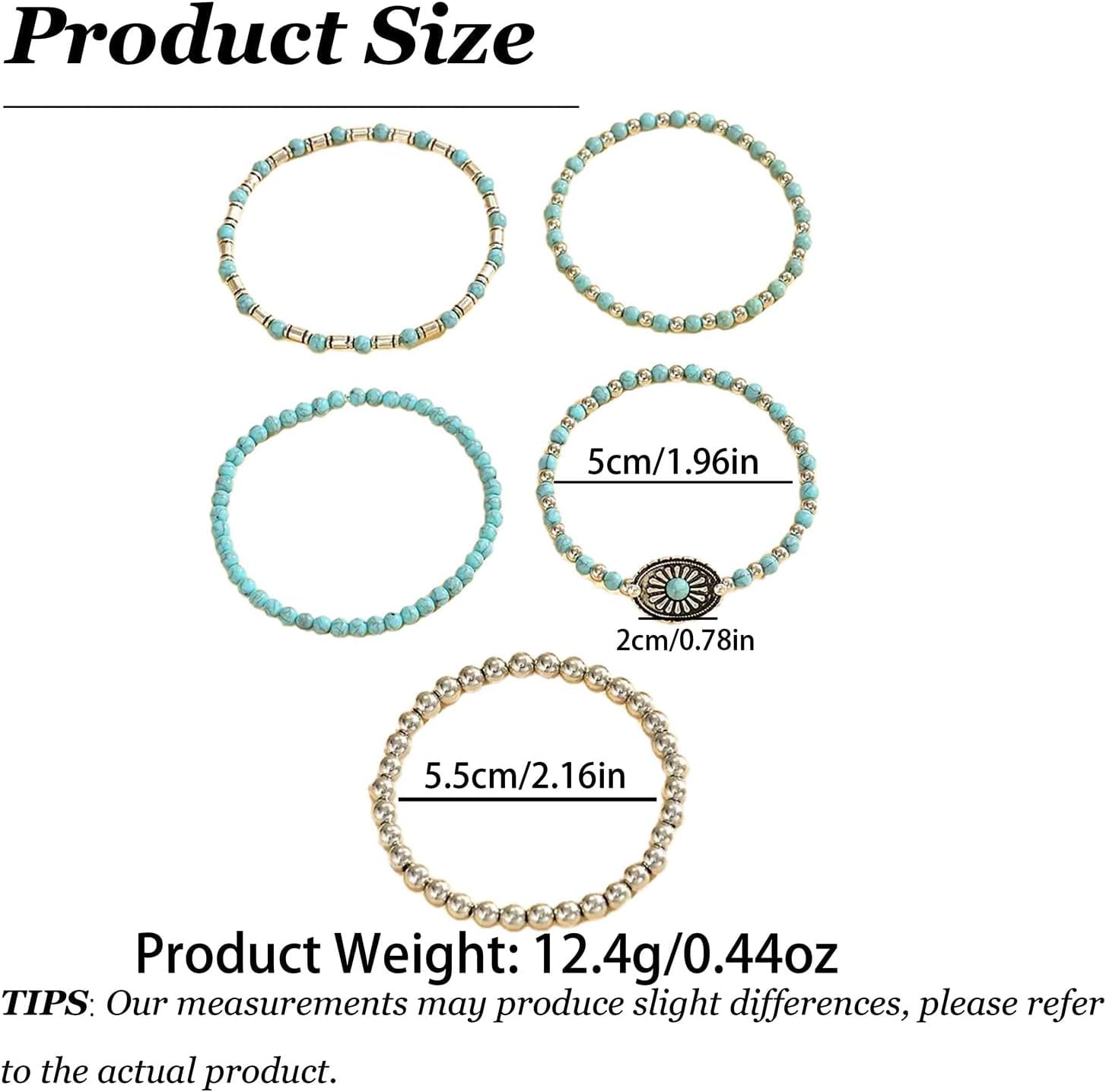 Long tiantian Turquoise Bracelet Western Boho Bracelets for Women Stackable Boho Jewelry Cowgirl Outfits for Women Trendy Gifts - Image 6