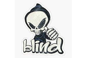 Blind Skateboards Skeleton Hook Ups 90's Vintage Skateboard Reaper Sticker