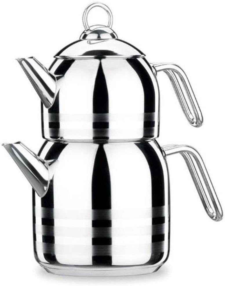 Amboss Turkish Teapot Set 3Lt. Capacity Stainless Steel