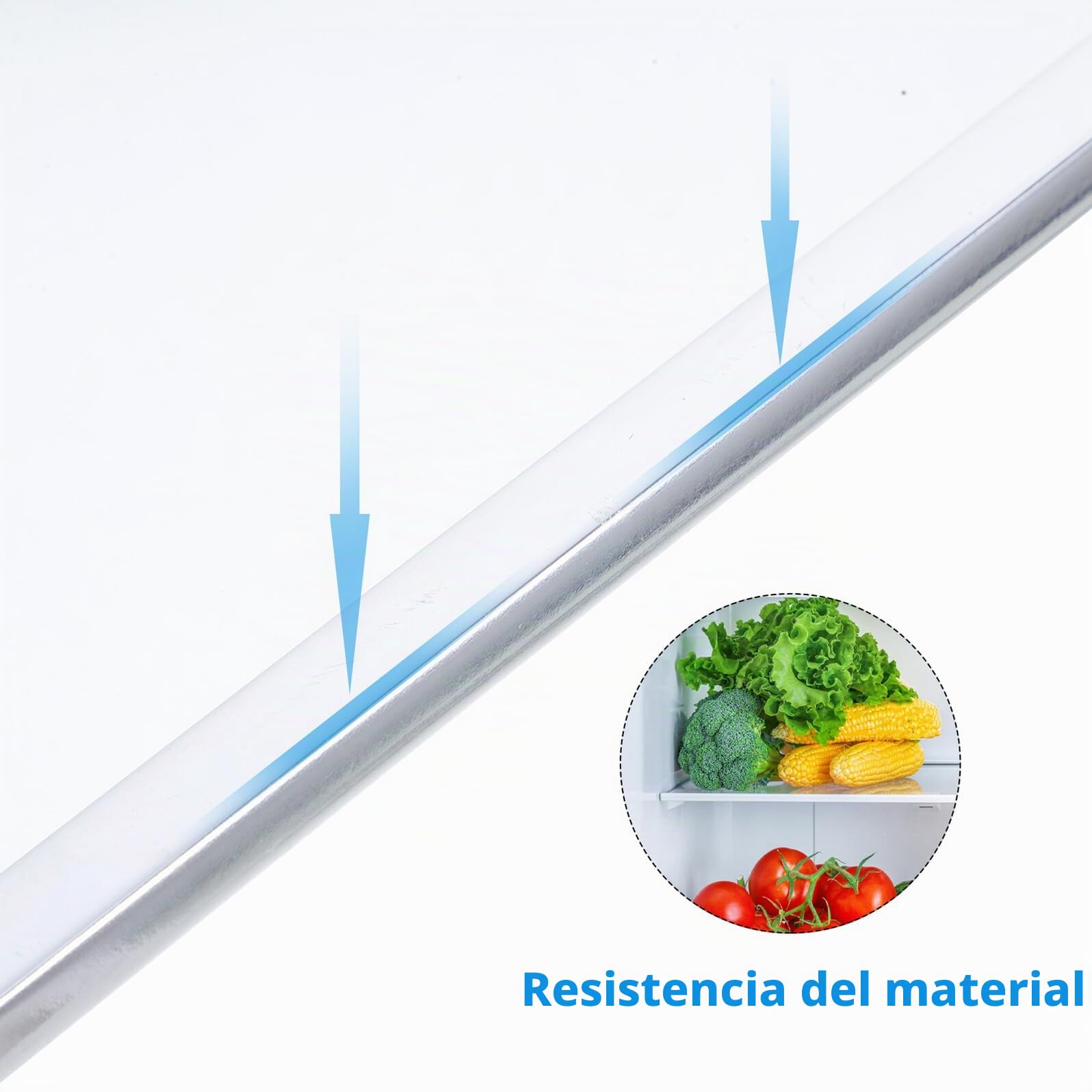 Estante para Refrigerador de Vidrio Templado 300X290 MM Borde Recubierto Tablero Divisorio Transparente para Congelador y Almacenamiento Organizado de Alimentos