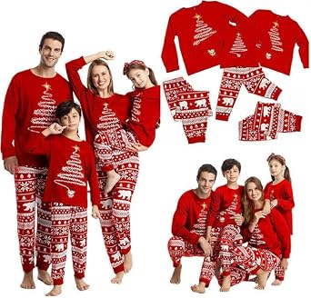 Christmas Pajamas Family Matching Pajamas Set Womens PJs Pyjamas Sleepwear Nightwear Set Christmas Pajamas Pyjamas Pjs