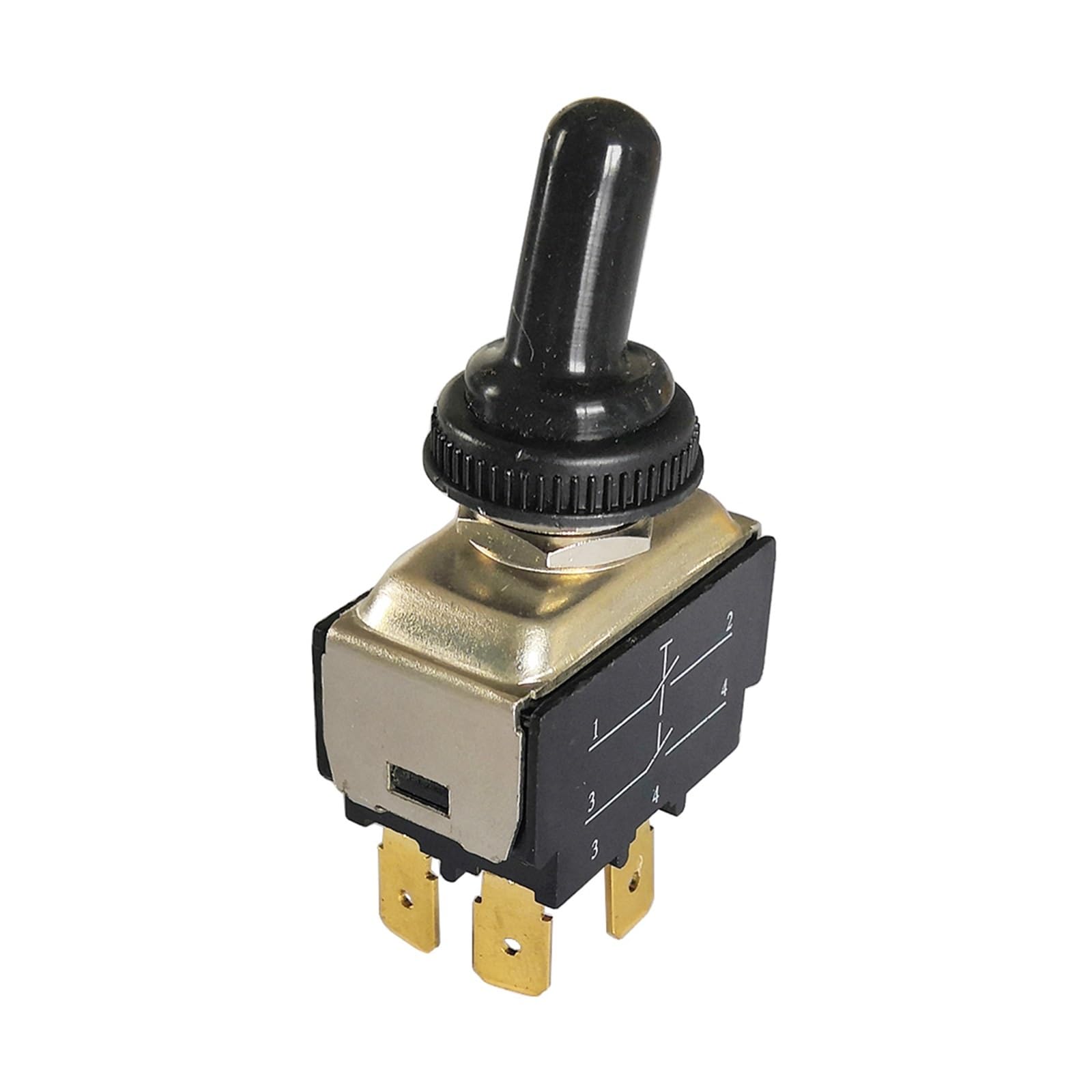 Emergency Stop Switch HY29E Toggle Switch with Silicone Protection Cover ON-Off DPST 2HP 20/15A 125V/250V 4 Terminals