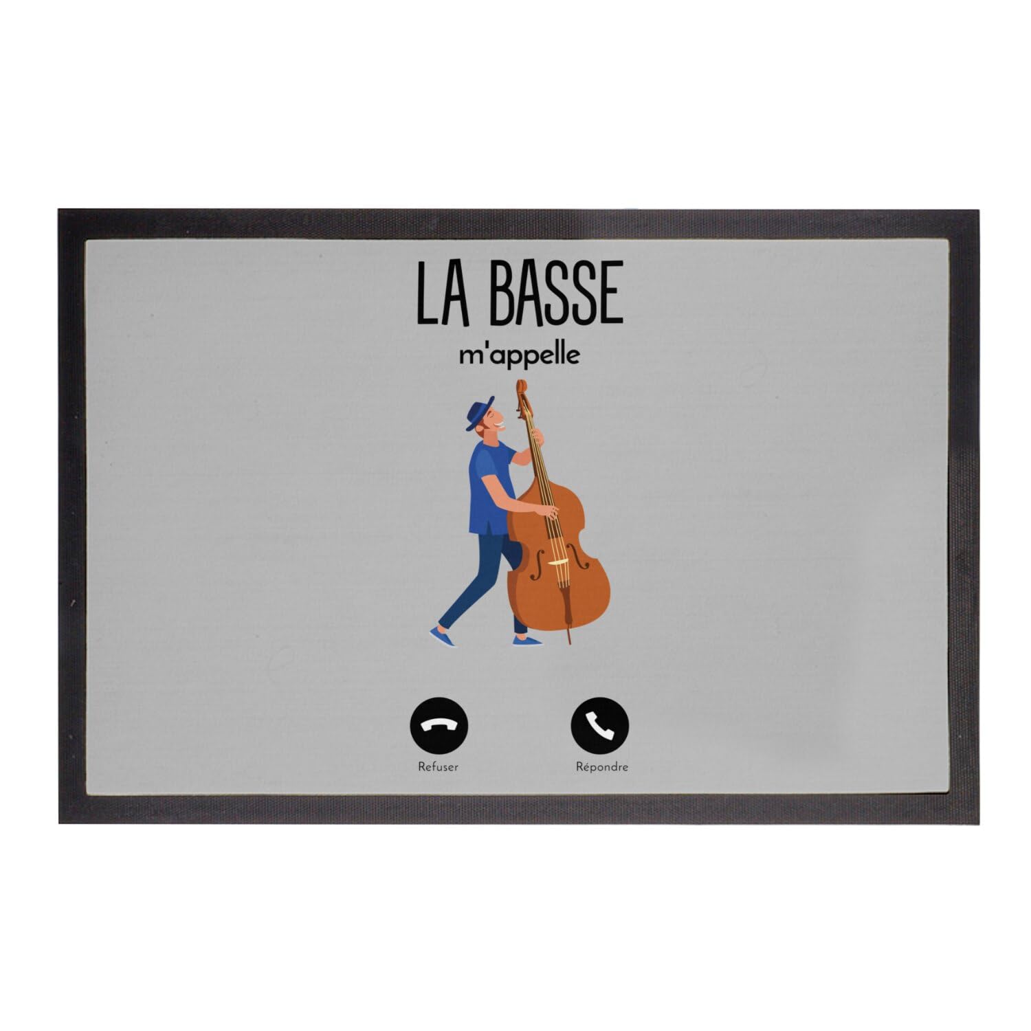 Paillasson gris anti-saleté la basse m'appelle fini les sols sales dans votre entrée