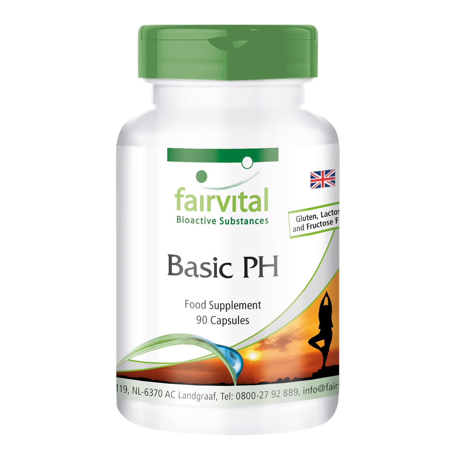 Fairvital | Basic PH - Vegan - HIGH Dosage - 90 Capsules - Base Capsules with Calcium, Magnesium and More