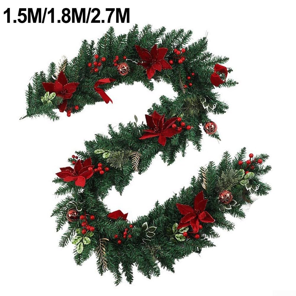 Weihnachtsgirlande mit Poinsettien