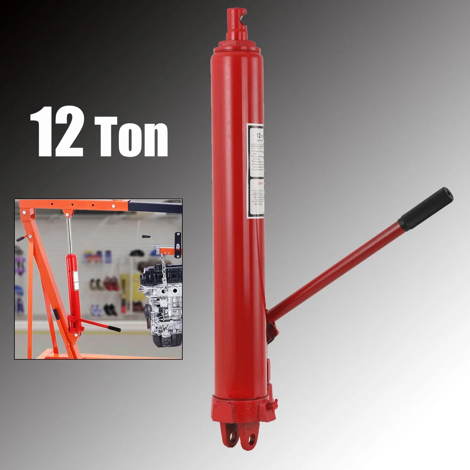 nożycowy lewarek 12-tonowy hydrauliczny siłownik podnośnika z długim siłownikiem, ręczny cylinder zbierający wiśnie do wciągników silnikowych Podnośnik samochodowy