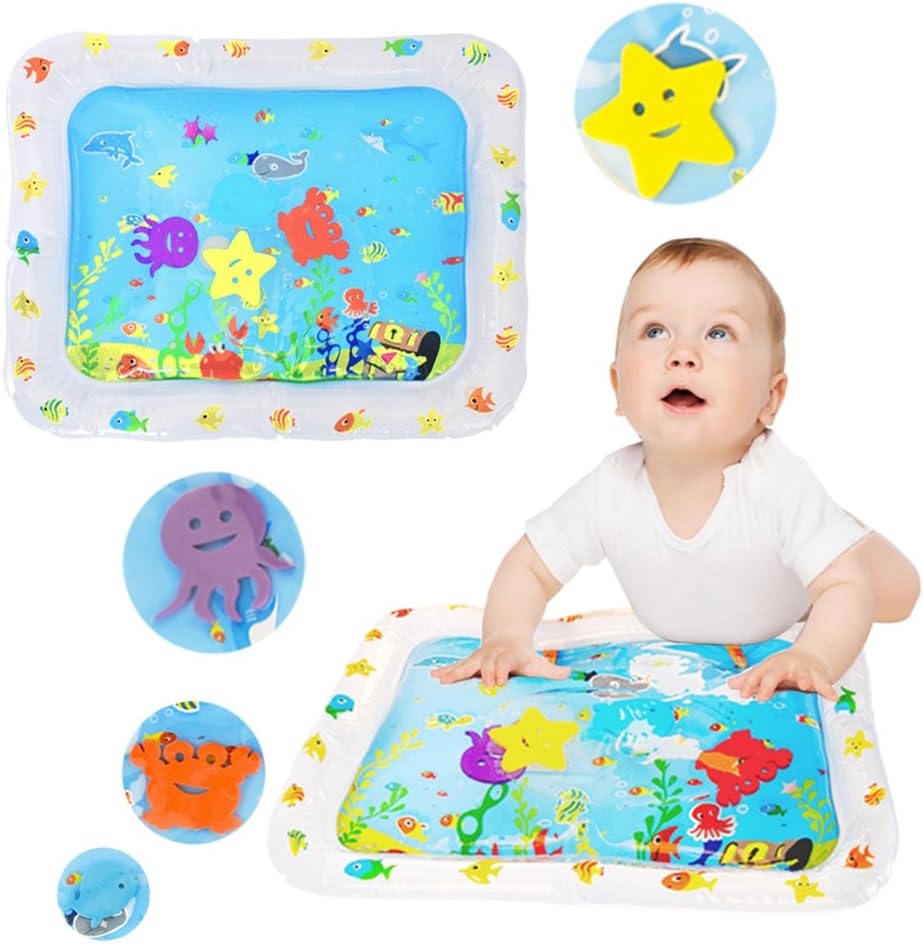 SXG Baby Water Mat, Inflatable Baby Fun Time Water Play Mat Kid Tummy Water Mat, Kid Water play Mat for Children And Infants