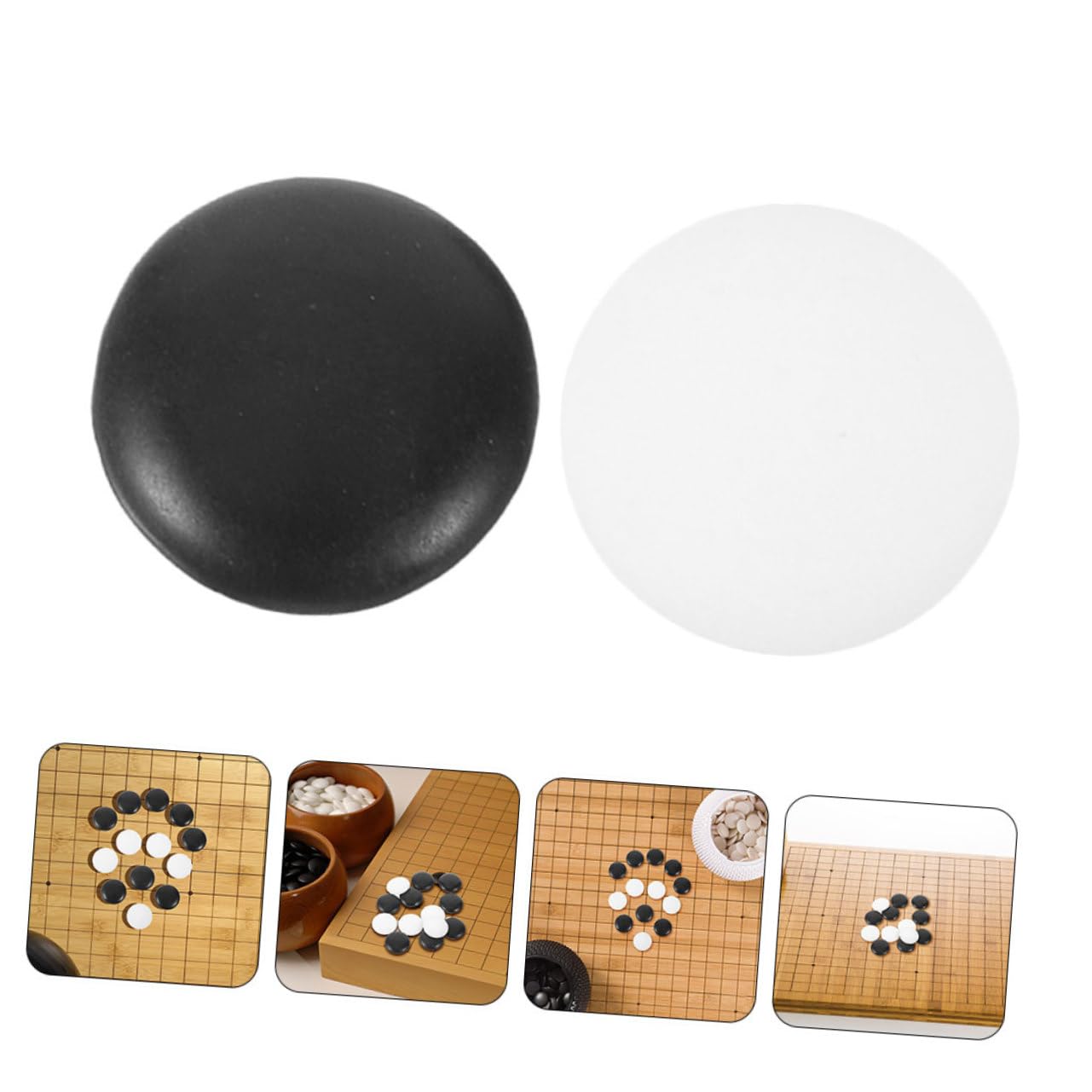 TOYANDONA 360pezzi Pietre Go in Resina Set di Accessori per Giochi da Tavolo Forniture per Scacchi Go Piccoli Pezzi degli Scacchi Artigianali per Uso Domestico e Tornei