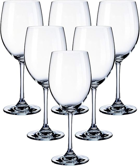 Kingrol 6 Pcs Tableware Red Wine Glasses Whit Wine Glass for Daily Formal Outdoor Party - 350ml