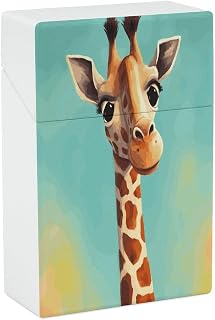 Funny Giraffe ArtPlastic Cigarette Case, 2.4"x3.8" | Lightweight Hard Shell Cigarette Box for Men & Women, Waterproof, Crush‑Proof for Daily Carry‑Around & Storage Needs
