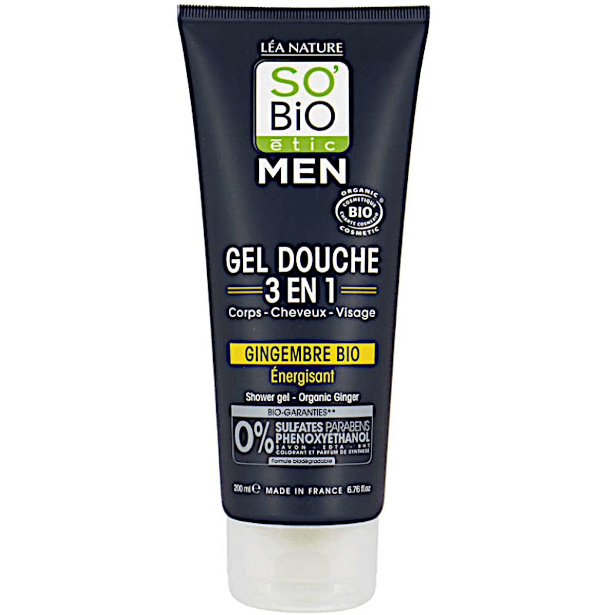 So'Bio Étic Men 3 in 1 Shower Gel Organic Ginger 200 ml